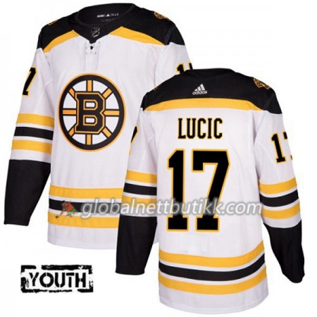 Boston Bruins Hockeydrakt Milan Lucic 17 2017-2018 Hvit Adidas Authentic - Barn